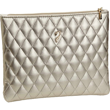 Janeke Quilted Cosmetic Bag - Large in Bronze | Lord & Taylor