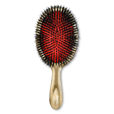 Large Gold Hairbrush with mixed bristles