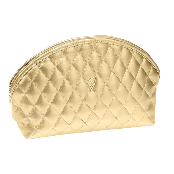 Janeke Golden Quilted Pouch - Lipstick Pouch, quilted, gold