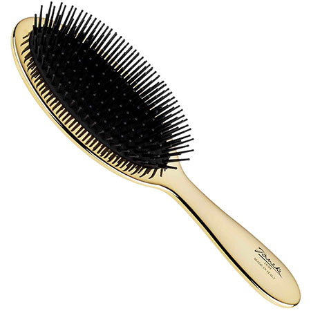 Black Janeke Medium Mixed Bristle Brush with Nylon & Boar Bristles