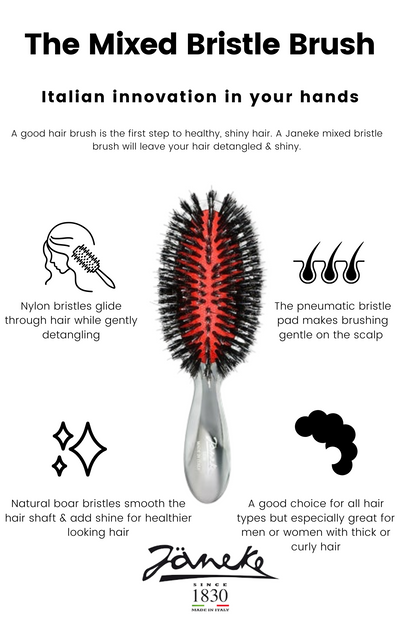 Mini Pneumatic Mixed Bristle Hairbrush - Janeke