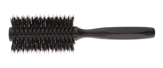 Black Janeke Medium Mixed Bristle Brush with Nylon & Boar Bristles