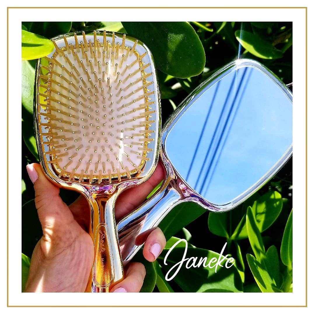 Janeke Pneumatic Brush With Mirrored Back